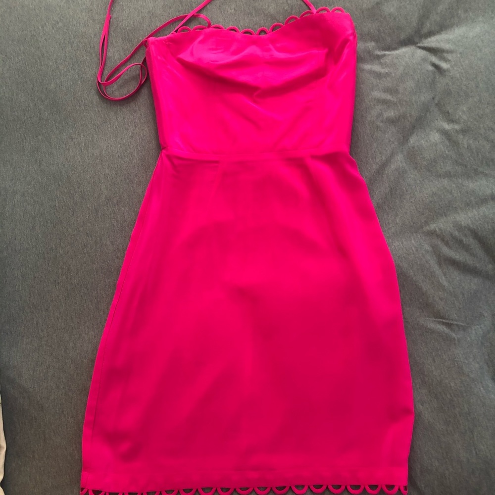 Silk Hot Pink Amanda Uprichard Mini Dress